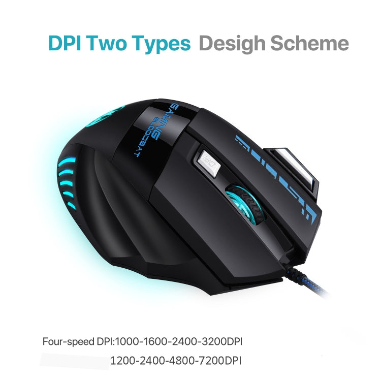 Mouse da gioco cablato USB 7 tasti Bloodbat GM02