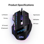 Mouse da gioco cablato USB 7 tasti Bloodbat GM02