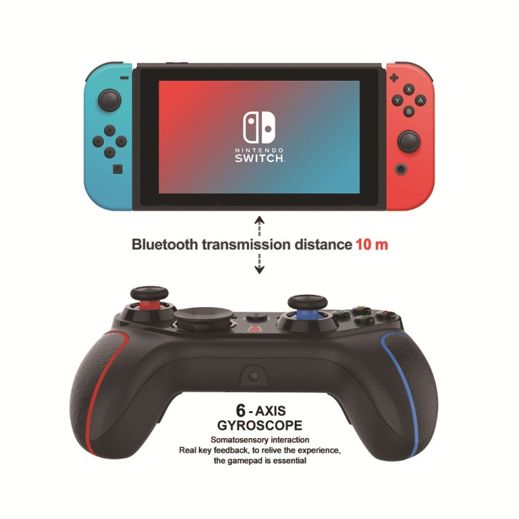 Gamepad wireless con giroscopio per Nintendo Switch e smartphone