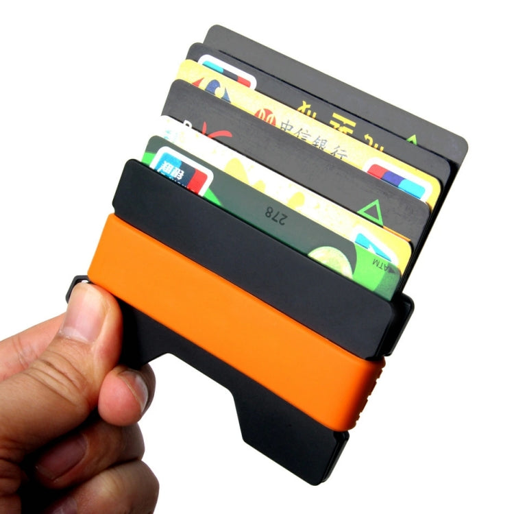 Portacarte RFID in lega di alluminio con slot e chiusura