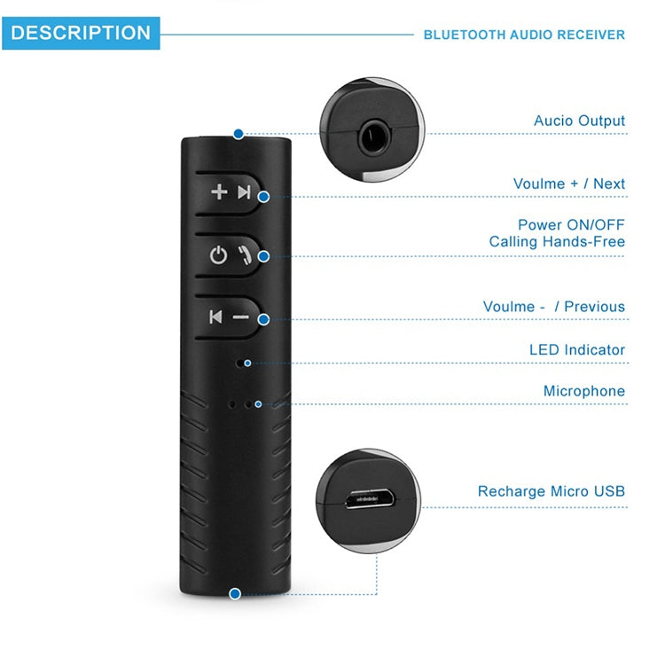 Ricevitore audio Bluetooth H-139 con jack da 3,5 mm - immagine 3