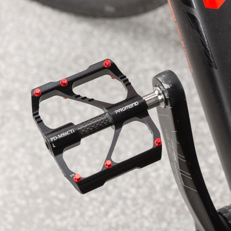 Pedali bicicletta titanio e carbonio PROMEND coppia