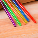 Set 6 pennelli pittura bambini plastica e nylon