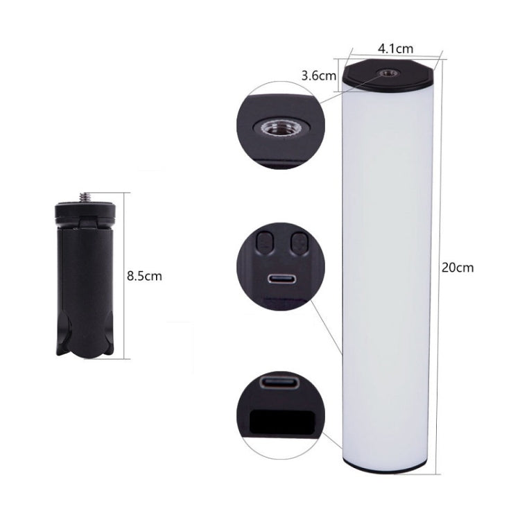 Luce LED RGB W200 portatile per fotografia e streaming - immagine 2