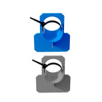 Staffa supporto tubo flessibile piscina in ABS 15x10x4 cm