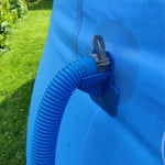 Staffa supporto tubo flessibile piscina in ABS 15x10x4 cm