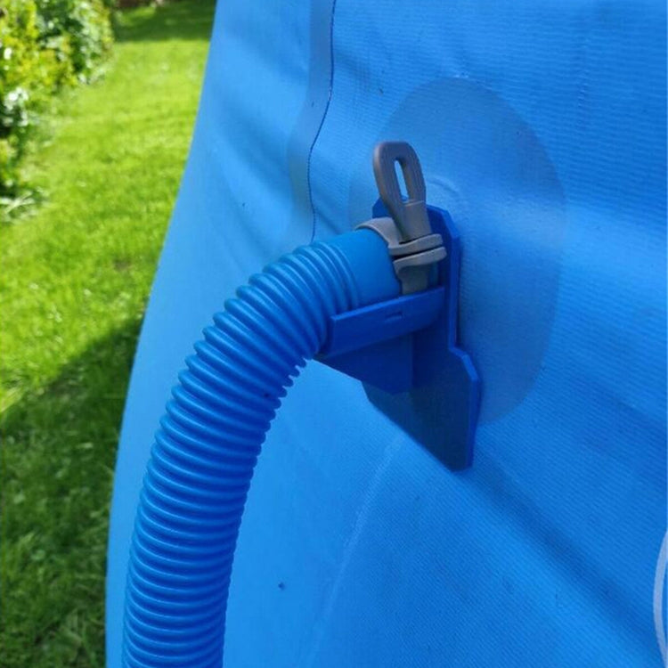 Staffa supporto tubo flessibile piscina in ABS 15x10x4 cm