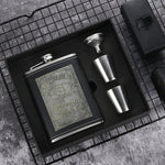 Fiaschetta portatile in acciaio inox con imbuto 196ml
