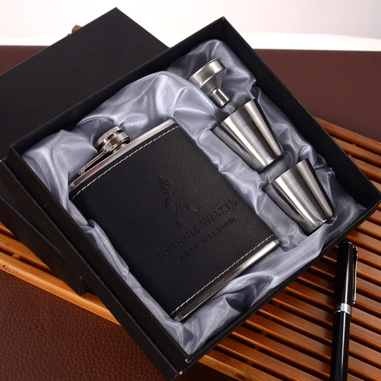 Fiaschetta portatile in acciaio inox con imbuto 196ml
