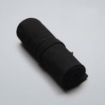 Borsa rotolo in tela nera per penne e matite