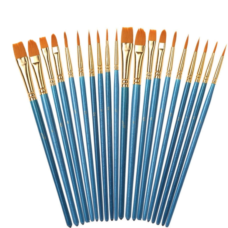 Set 2 confezioni pennelli nylon testa tonda per acquerelli