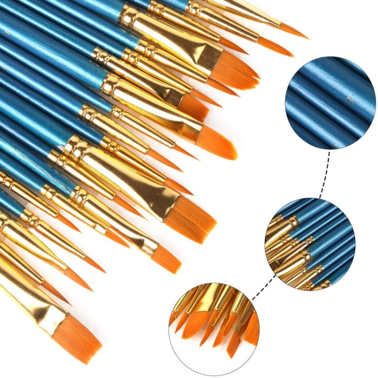 Set 2 confezioni pennelli nylon testa tonda per acquerelli