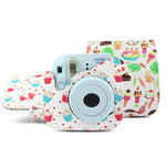 Custodia in pelle PU per fotocamera full body Borsa con cinturino per FUJIFILM instax mini 9 / mini 8+ / mini 8