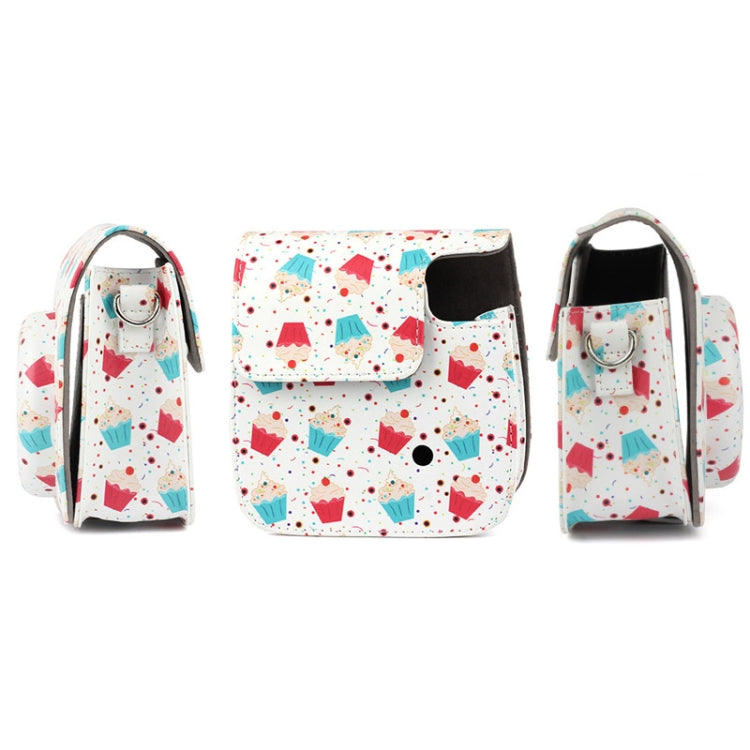 Custodia in pelle PU per fotocamera full body Borsa con cinturino per FUJIFILM instax mini 9 / mini 8+ / mini 8