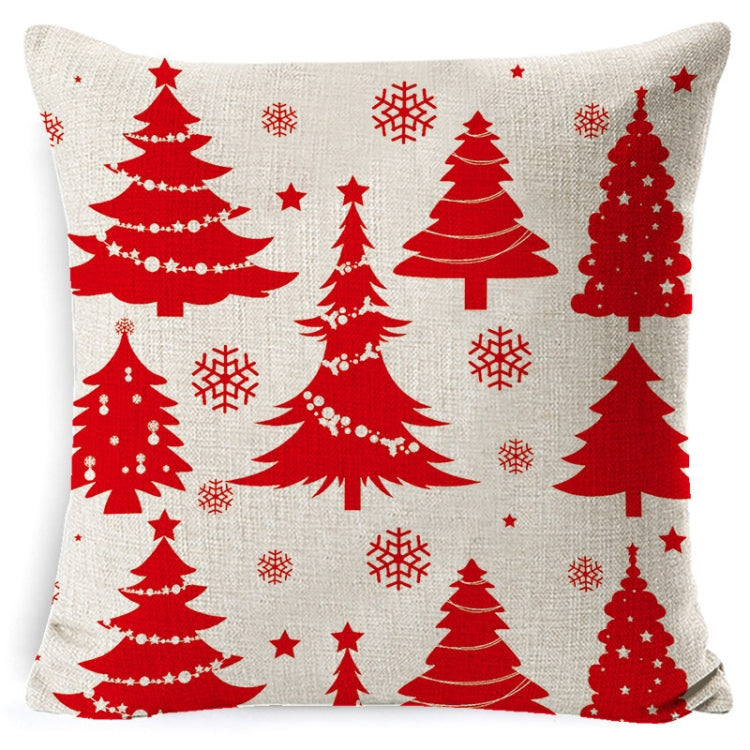 Federa in lino rosso natalizio 45x45 cm set 3 pezzi