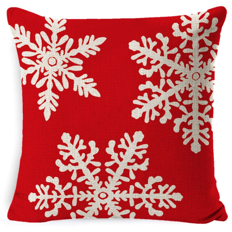 Federa in lino rosso natalizio 45x45 cm set 3 pezzi
