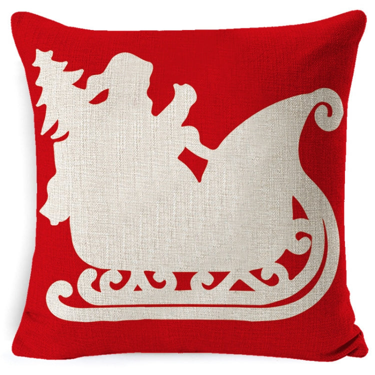 Federa in lino rosso natalizio 45x45 cm set 3 pezzi