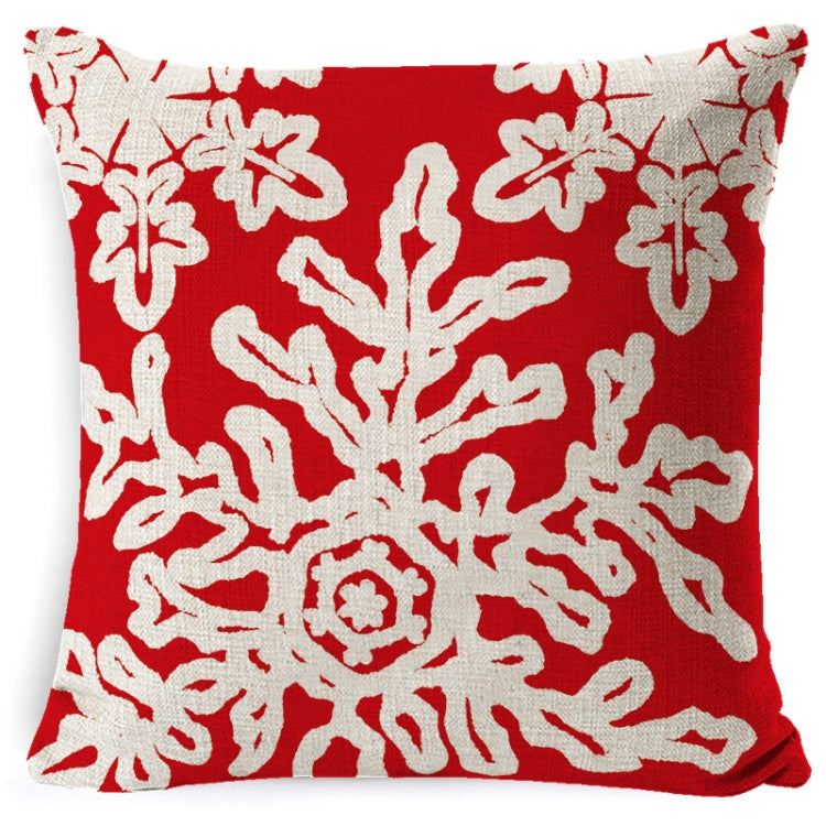 Federa in lino rosso natalizio 45x45 cm set 3 pezzi