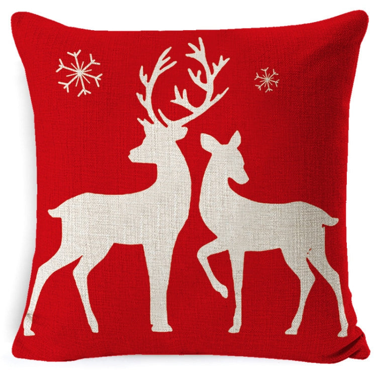 Federa in lino rosso natalizio 45x45 cm set 3 pezzi