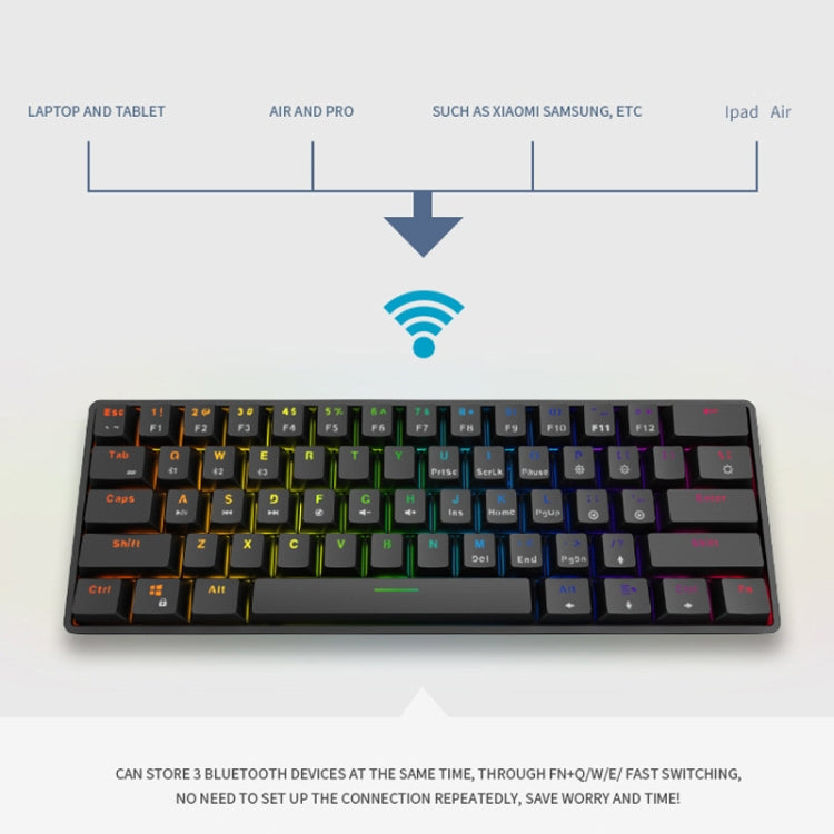 Tastiera meccanica LEAVEN K28 61 tasti Bluetooth RGB