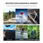 Videocamera sportiva 4K impermeabile IP68 con grandangolo 170° e WiFi