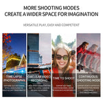 Videocamera sportiva 4K impermeabile IP68 con grandangolo 170° e WiFi
