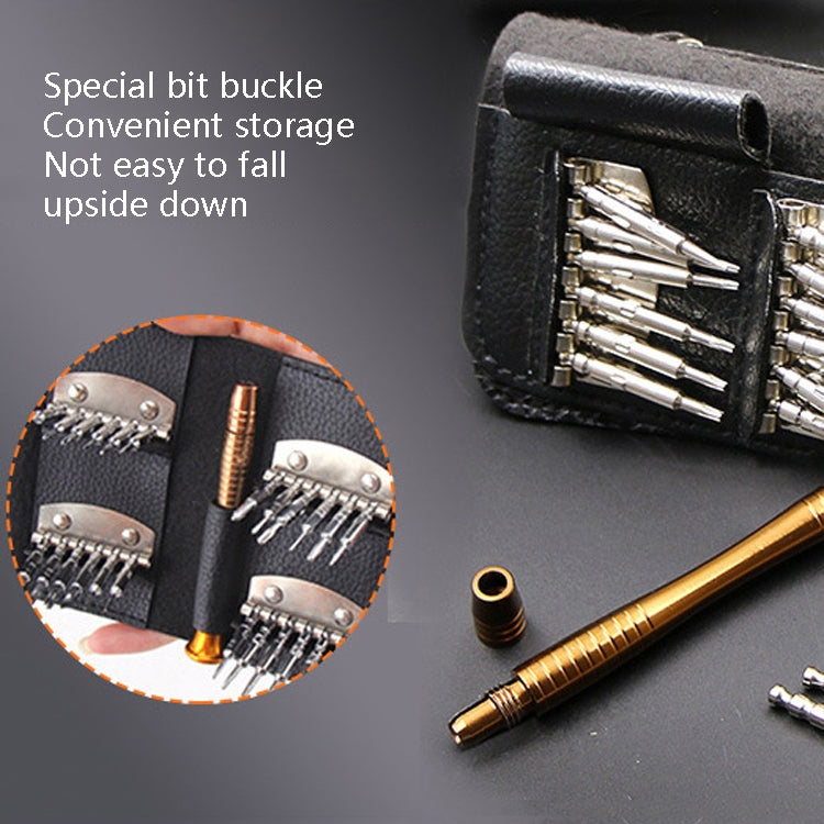 Set 2 cacciaviti 25 in 1 con custodia in pelle