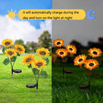 Luce solare LED girasole per giardino 37cm