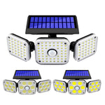 Lampada da parete solare 3 teste con sensore movimento
