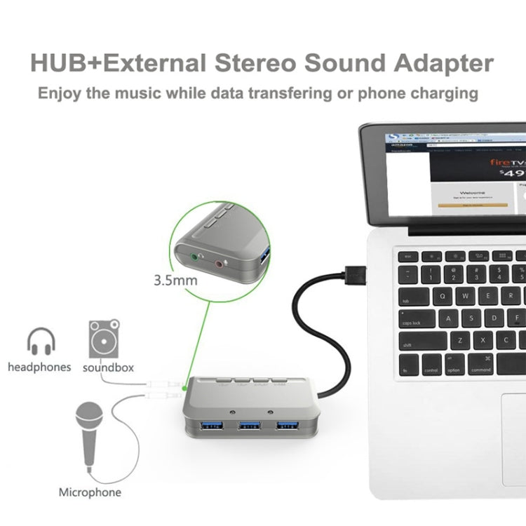 Hub USB 3.1 a 3 porte con scheda audio 7.1 e voice changer