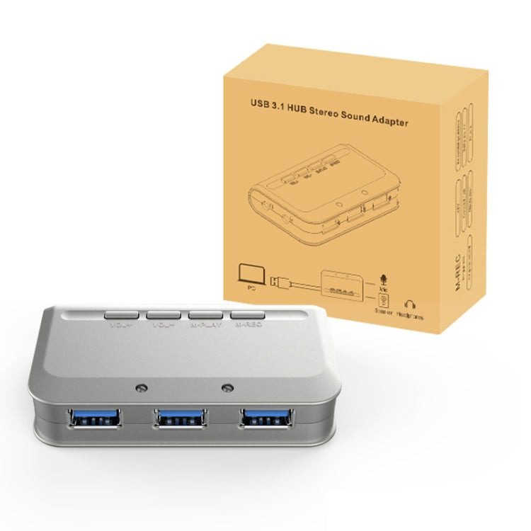 Hub USB 3.1 a 3 porte con scheda audio 7.1 e voice changer
