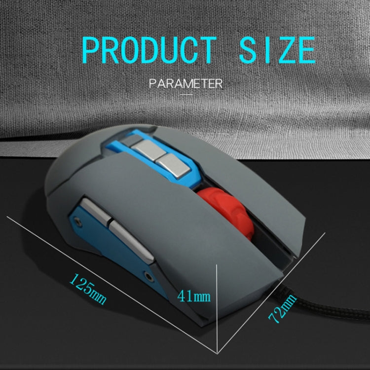Mouse USB 9 tasti 1600 DPI con macro vocale
