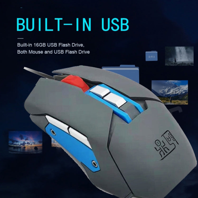 Mouse USB 9 tasti 1600 DPI con macro vocale