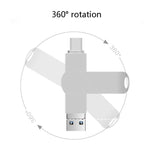 Chiavetta USB 3.0 3 in 1 metallo 16-256GB