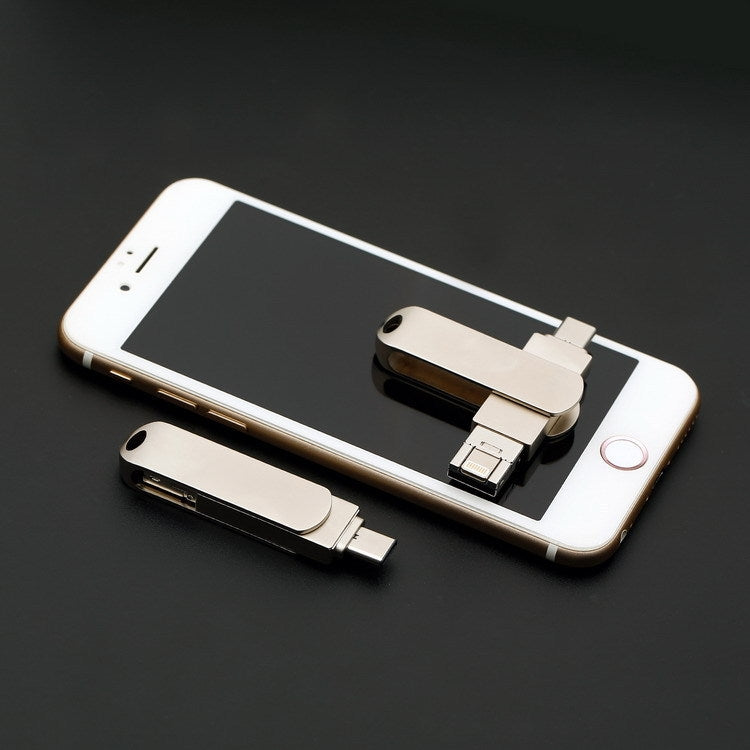 Chiavetta USB 3.0 3 in 1 metallo 16-256GB