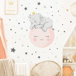 Adesivo murale elefantino luminoso 28x28 cm