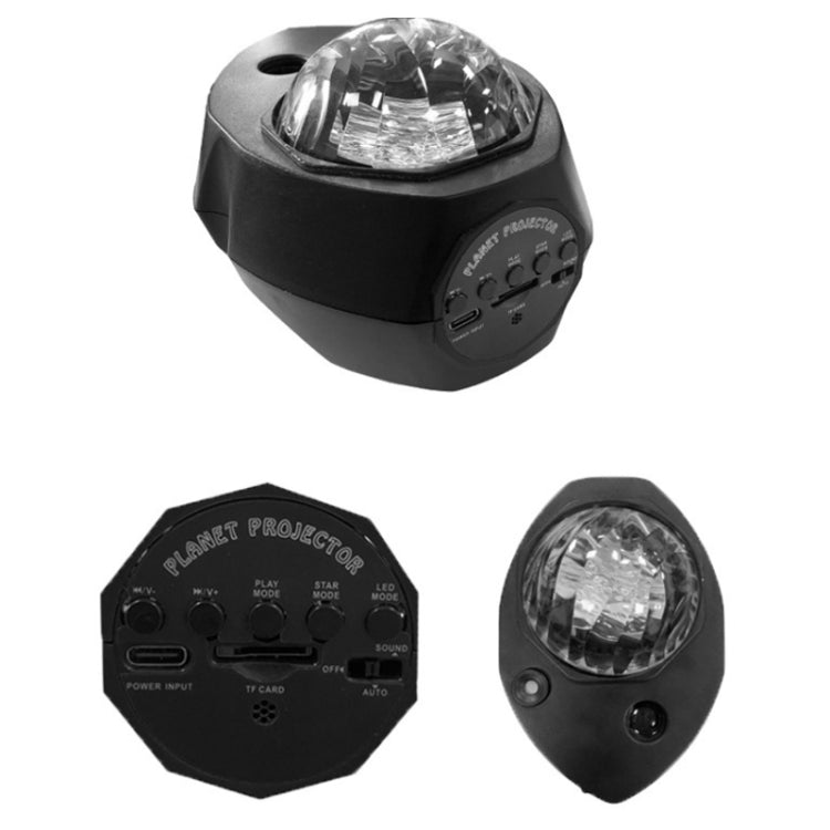 Lampada proiezione LED Aurora Bluetooth 8W nera