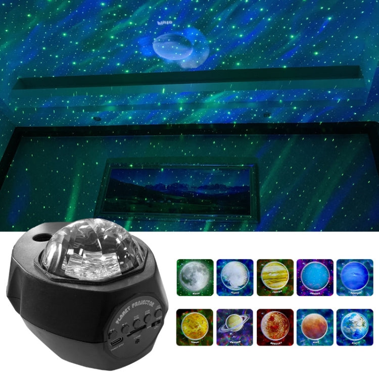 Lampada proiezione LED Aurora Bluetooth 8W nera