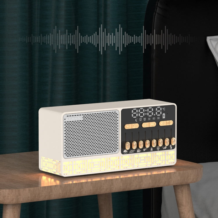 Altoparlante Bluetooth Manovo V1 bianco con sveglia e suoni naturali - immagine 2