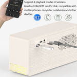Altoparlante Bluetooth Manovo V1 bianco con sveglia e suoni naturali - immagine 4
