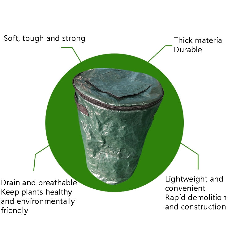 Borsa compost in plastica con coperchio e finestra