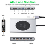 Docking station USB-C BX15W con ricarica wireless