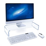 Base acrilica da tavolo per monitor computer 2 pezzi