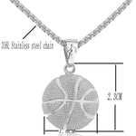 Collana con pendente a sfera sportiva tridimensionale 2 pezzi