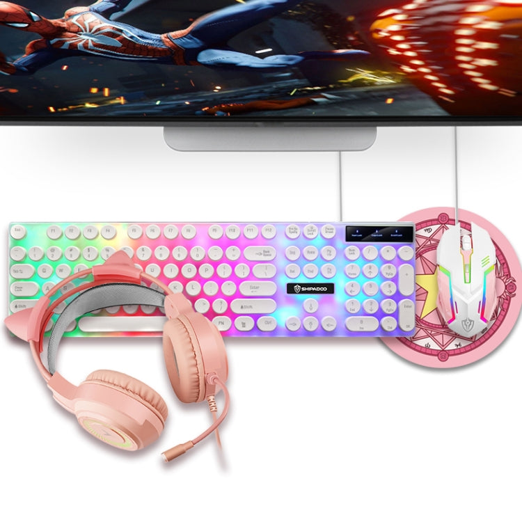 Shipadoo LD-122 Tastiera 4 in 1 con Mouse, Auricolare e Tappetini