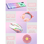 Shipadoo LD-122 Tastiera 4 in 1 con Mouse, Auricolare e Tappetini