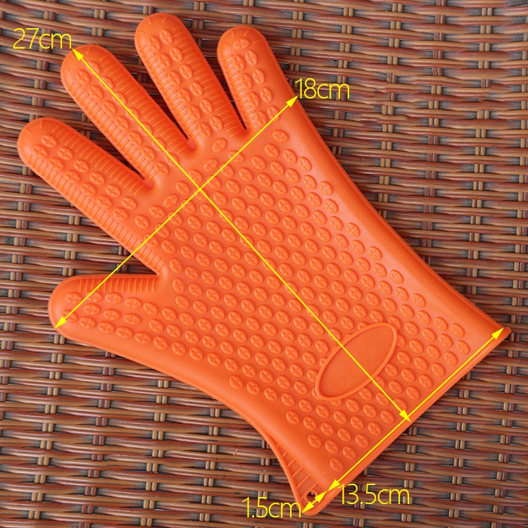 Set 2 guanti da forno in silicone con isolamento termico