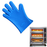 Set 2 guanti da forno in silicone con isolamento termico