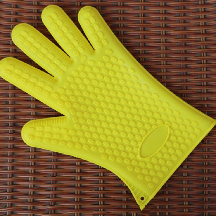 Set 2 guanti da forno in silicone con isolamento termico