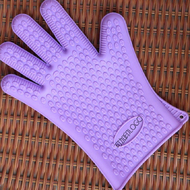 Set 2 guanti da forno in silicone con isolamento termico